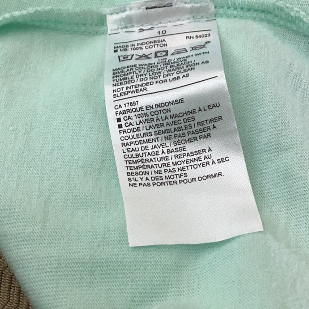 Mint Green Puff Sleeve Janie and Jack girls Top.  Size 10 NWT - Picture 4 of 4